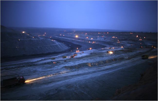 China�s industrial growth depends on coal, plentiful but polluting, from coal mines like this one in Shaanxi Province behind a village store.
