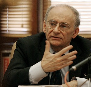 International human rights lawyer David Matas gestures as he speaks during a press conference in Hong Kong