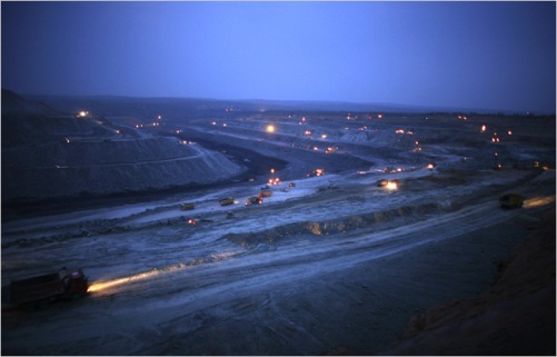 China&rsquo;s industrial growth depends on coal, plentiful but polluting, from coal mines like this one in Shaanxi Province behind a village store.