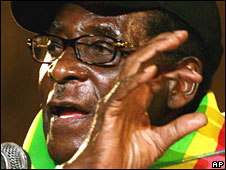 Robert Mugabe in Harare on 13 June 2008